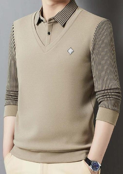 🔥 Ofertă sezonieră -50% 【M-4XL】👔 Set premium pentru bărbați din cașmir, călduros, cu bluză cu mâneci lungi