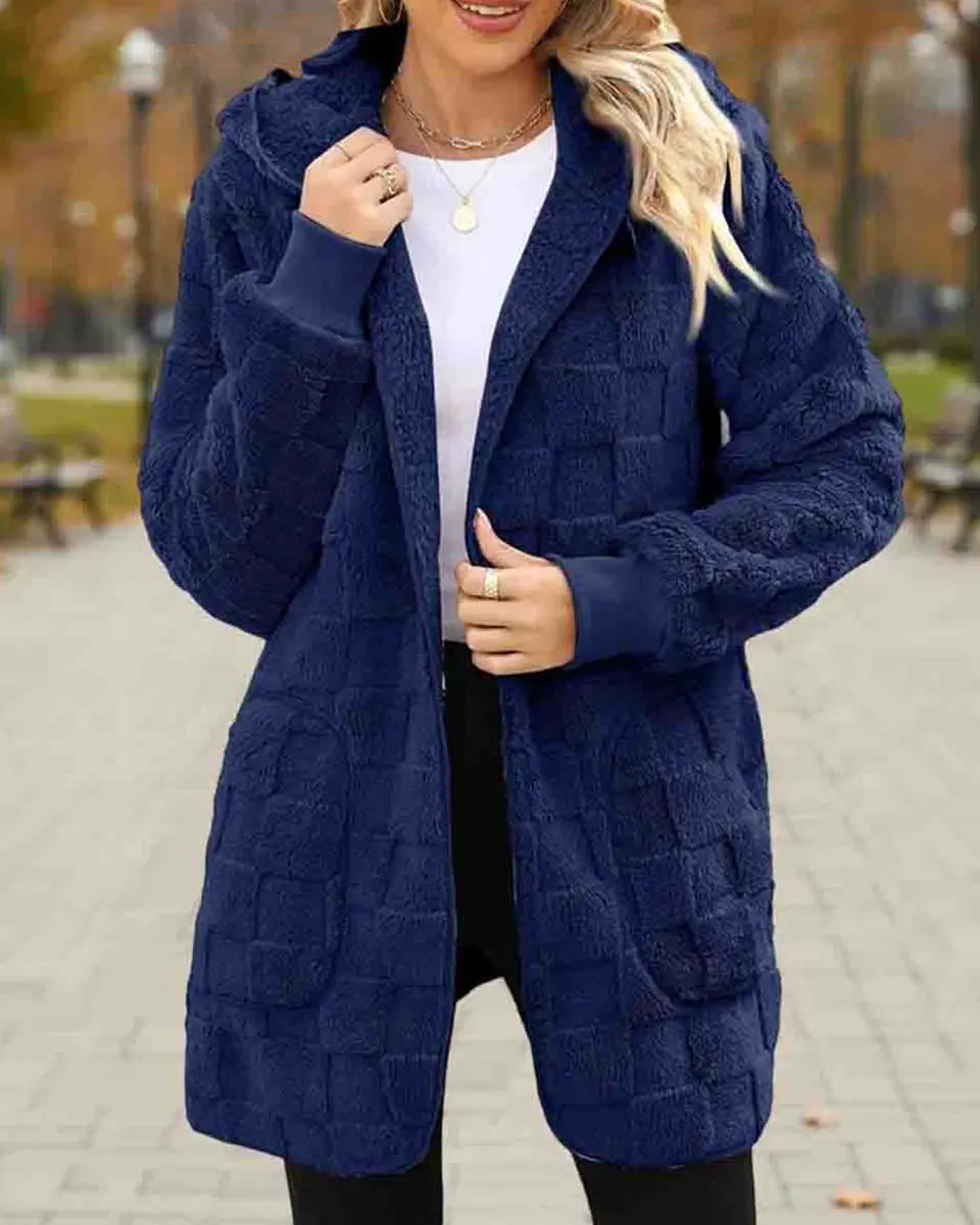 ☃️【-50%】❄️【S–5XL】Damska kurtka polarowa w kratę – ciepła i wygodna na jesień i zimę