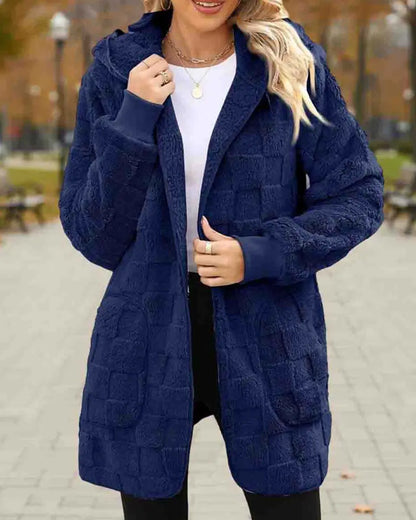 ☃️【-50%】❄️【S–5XL】Damska kurtka polarowa w kratę – ciepła i wygodna na jesień i zimę