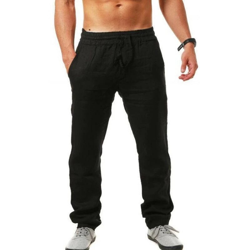 💥👖【S-4XL】 2026 nowe letnie męskie luźne, oddychające, codzienne spodnie sportowe wykonane z bawełny i lnu