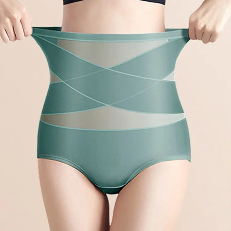 🔥 Majtki damskie z wysokim stanem plus size – krzyżowy fason, modelowanie brzucha i wygodne dopasowanie ✨