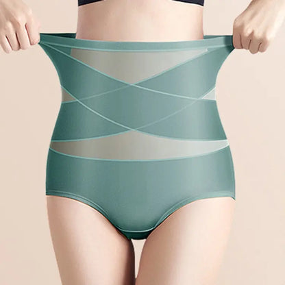 🔥 Majtki damskie z wysokim stanem plus size – krzyżowy fason, modelowanie brzucha i wygodne dopasowanie ✨