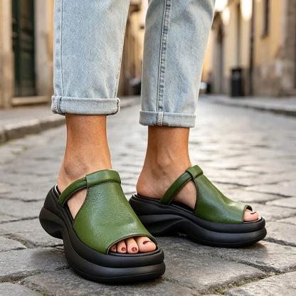 🔥【35–40】👡Damskie sandały na grubej podeszwie – obcas 6 cm, nowość