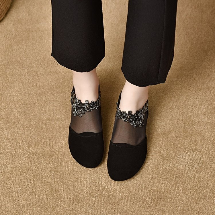 🩰✨【35-41】🏆Nuevos zapatos de cuña 2025 con malla transpirable y lazo suave para mujer ✨ Comodidad ligera y estilo elegante para el día a día