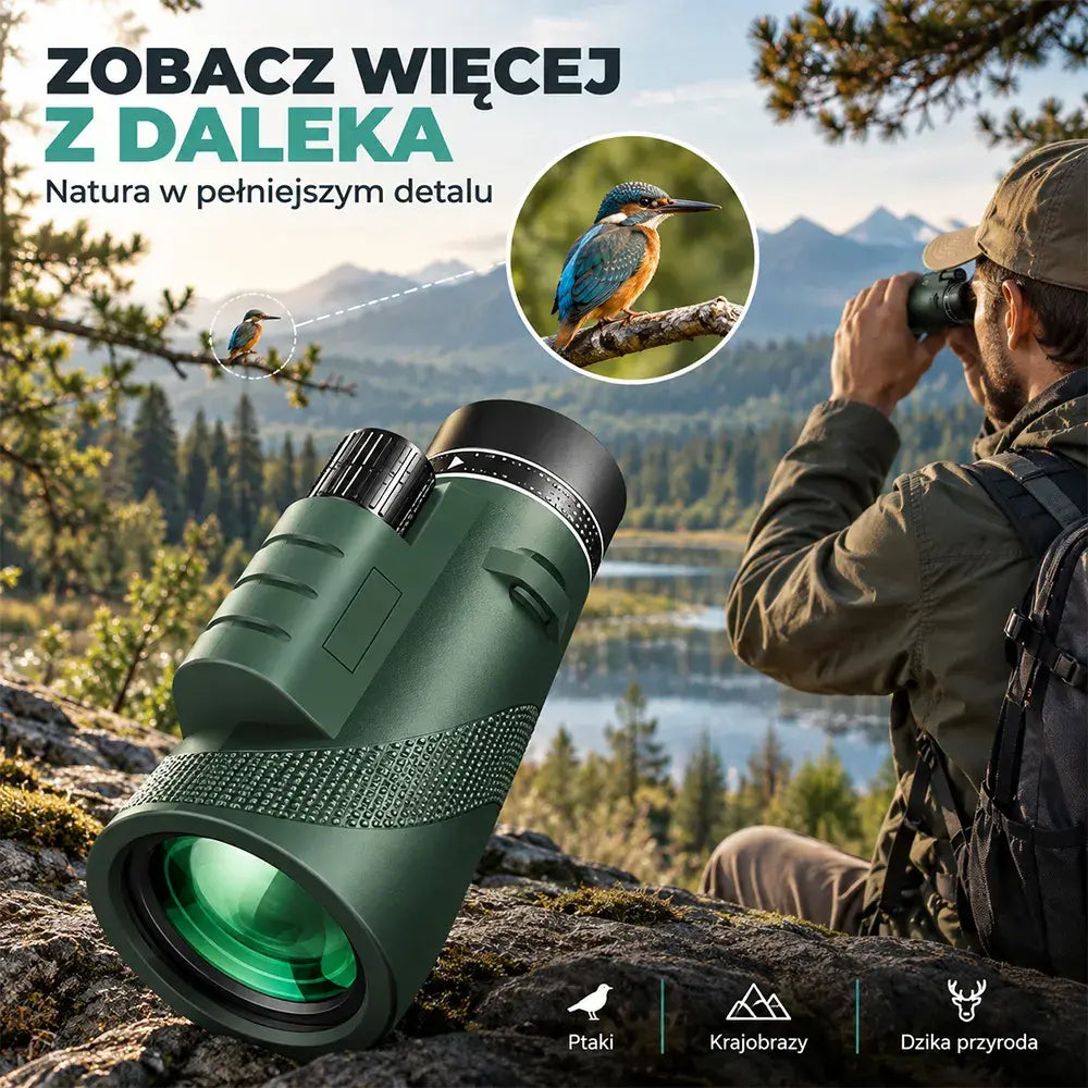 😍🔭【Oferta limitowana】Monokular o wysokiej rozdzielczości w jakości wojskowej – idealny do polowań i obserwacji z daleka 🎯🌌