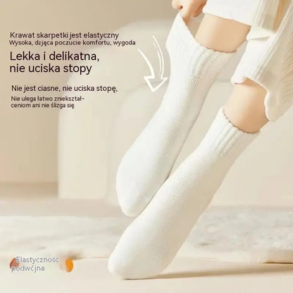 🔥【6 par】🧦Grube i ciepłe wełniane skarpety na zimę, super grube i ciepłe, elastyczne, rozmiar 35-42