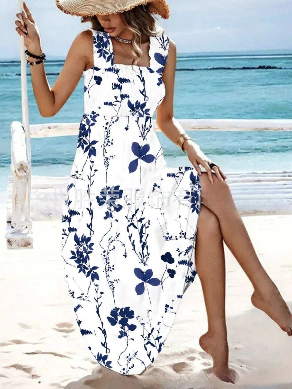 🏖️【S-3XL】🔥👗2025 nové letné šaty s potlačou na ramienka