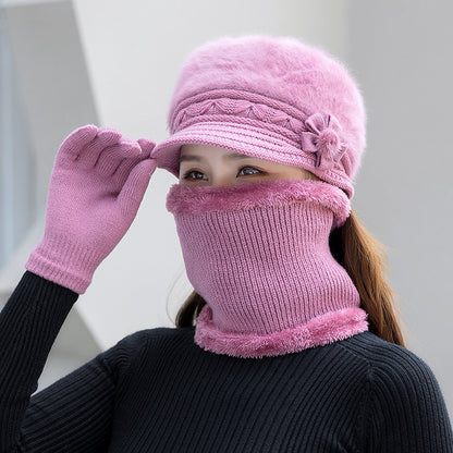 💥【50% sleva】Módní set: čepice, šála a rukavice – Teplý plyš na podzim a zimu · Doprava zdarma
