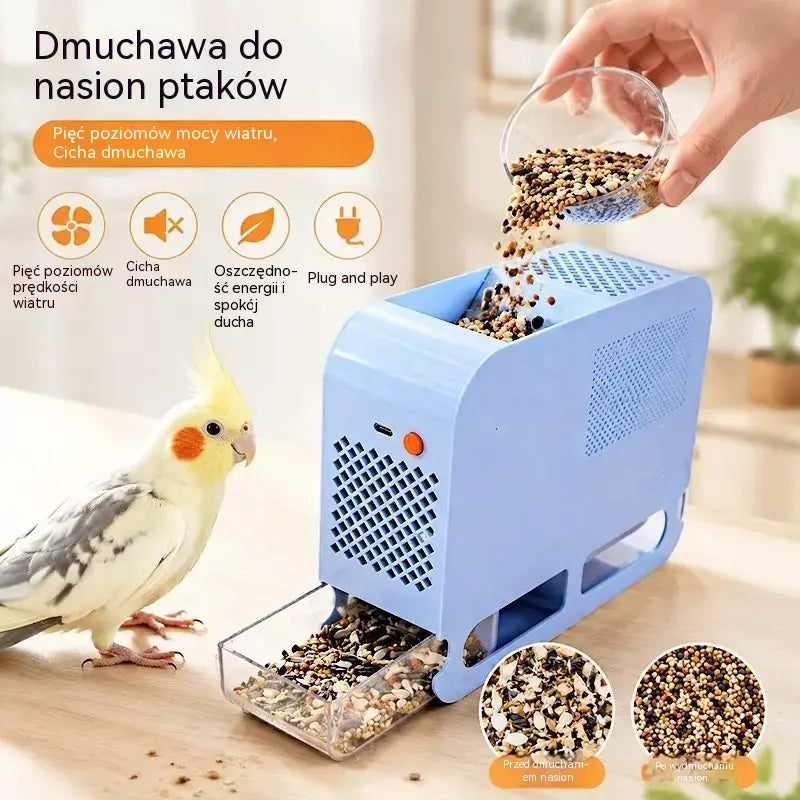 🐦Środek do czyszczenia karmy dla ptaków: Szybko usuwa puste łuski, zapewniając czystszą karmę.