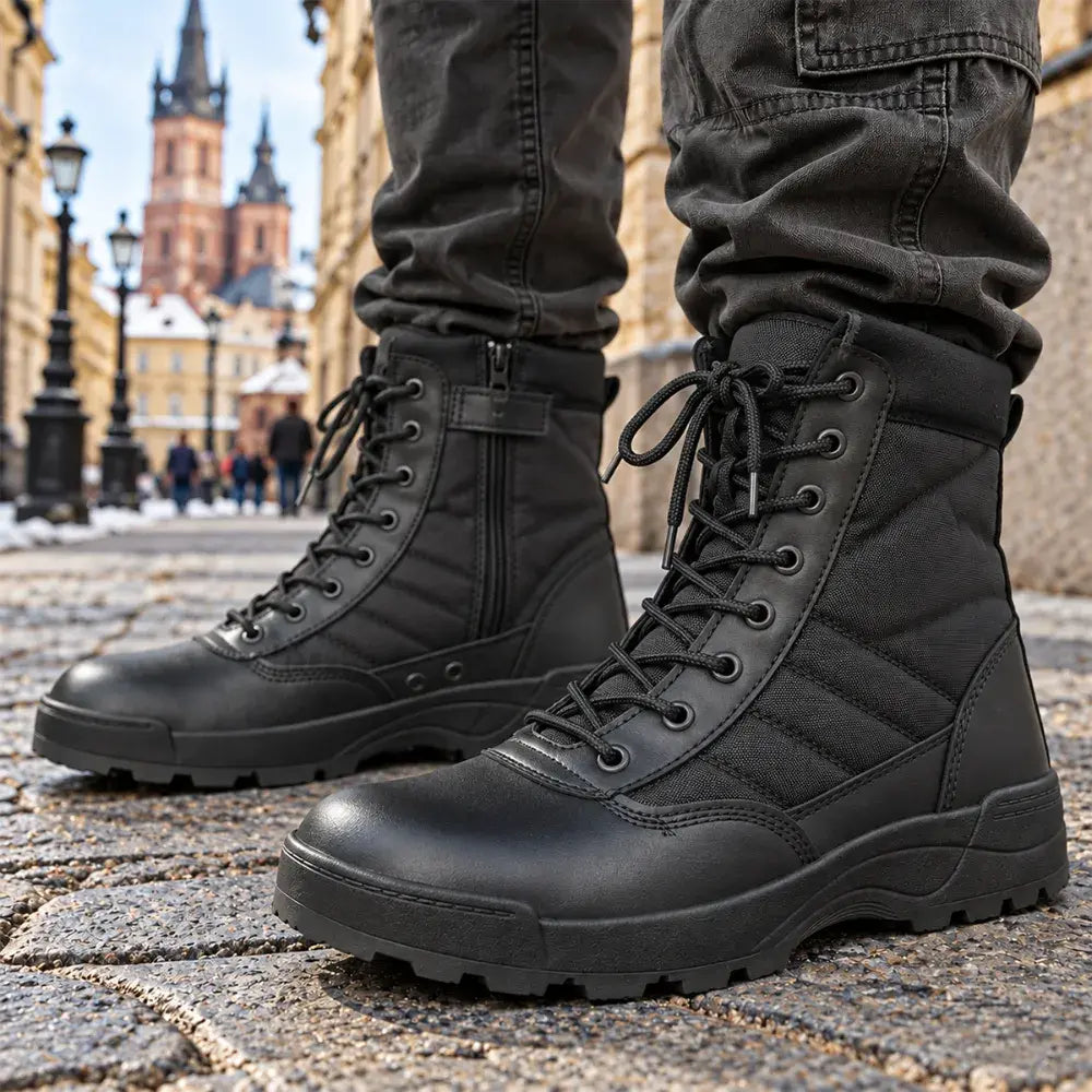 【39–45】Wysokiej jakości taktyczne buty wojskowe (wersja jesienno-zimowa) – wodoodporne, ciepłe i wytrzymałe.