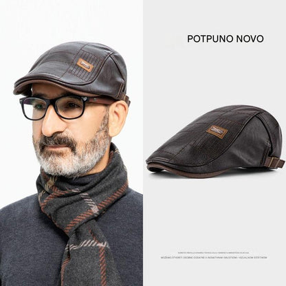 💥【Novo 2025】Muška kožna beretka – retro stil, udobna i kvalitetna · 50% popusta + besplatna dostava
