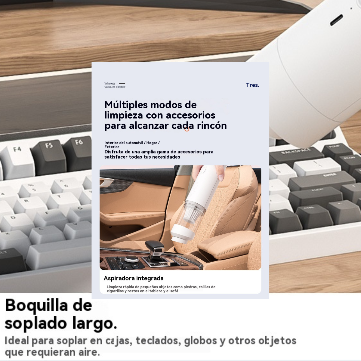 🔥【Set de 7 piezas】Aspiradora de mano potente y portátil · Ideal para coche y hogar · 45% de descuento + envío gratis