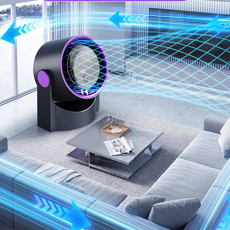 🧊🍃Nowy bezłopatkowy wentylator biurkowy typu turbina | Możliwość montażu na ścianie