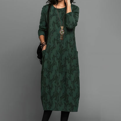 👗【6 farieb S–3XL】Voľné dámske dlhé šaty s potlačou · Pohodlné, štýlové a ľahké · 50% zľava + rýchle doručenie