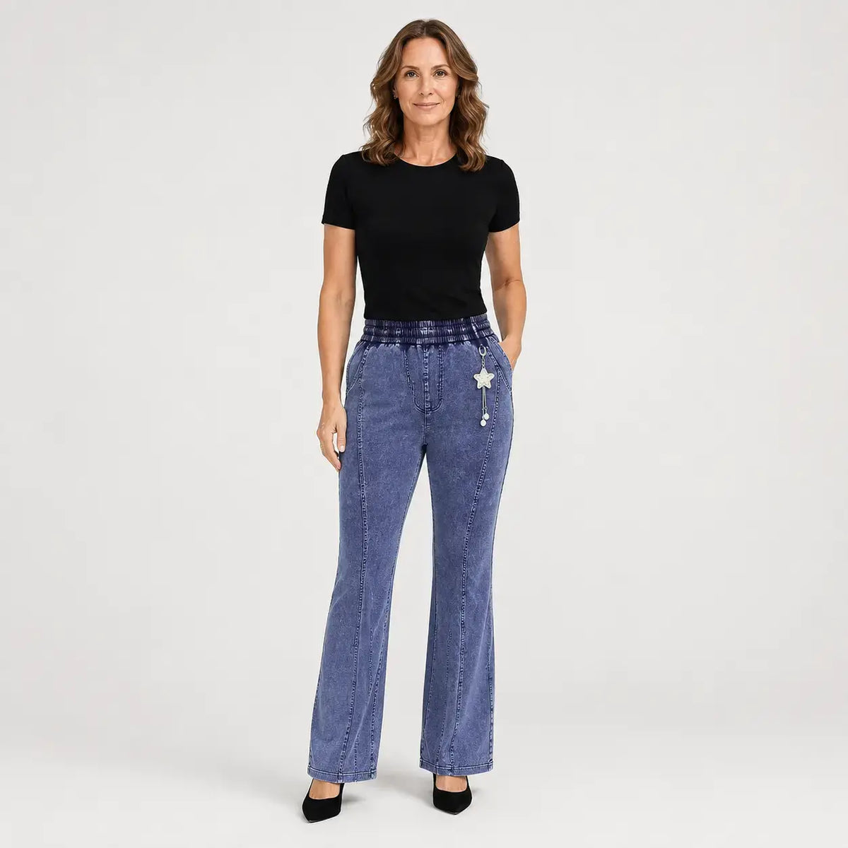 👖【M-4XL】Damskie jeansy z wysokim stanem i stretchem – wygodne na co dzień