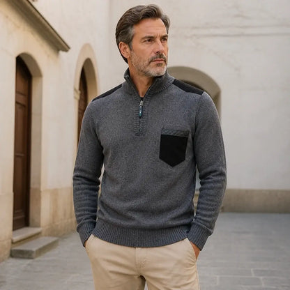 ❤️‍🔥【M–3XL】Męski sweter casualowy na zamek – wygodny styl na jesień i zimę