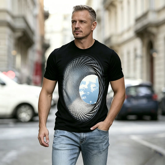 🌀👕【S-5XL】Męska koszulka z cyfrowym nadrukiem 3D