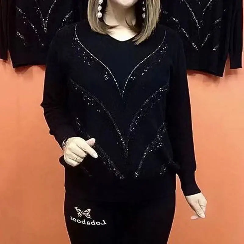 ✨🔥【XL-6XL】Dámsky pohodlný pletený pulóver voľného strihu · Elastický a štýlový