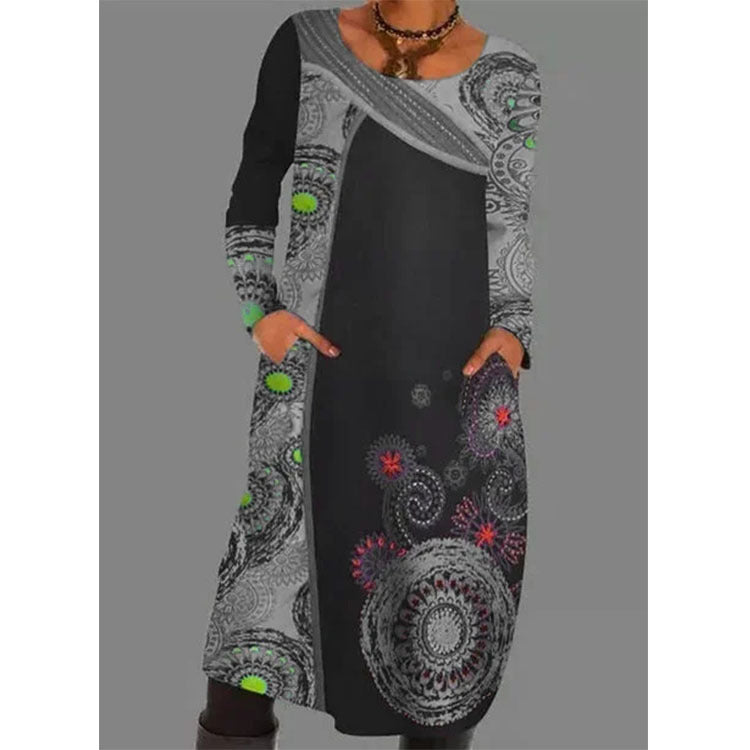 ✨🔥 【-50% sleva】【S–5XL】Nové podzimní a zimní šaty s 3D potiskem · Pohodlné, hřejivé a vhodné na každý den