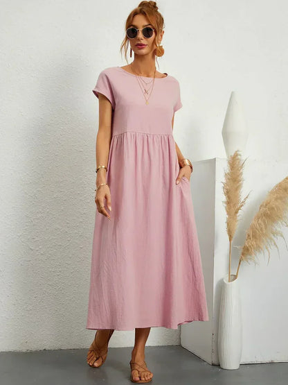 🌸【S-4XL】Zwiewna sukienka midi damska na lato – lekka i elegancka