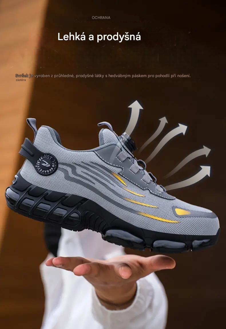 💥 【39-46】Každodenní pracovní boty odolné proti nárazům a propíchnutí, s ocelovou špičkou, pohodlné a protiskluzové bezpečnostní boty