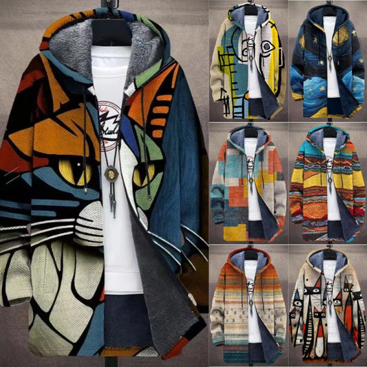 👔【S–4XL】 Pánsky ležérny teplý jesenný a zimný kabát z kvalitnej hrubej vlny a zamatovej podšívky, dostupný vo všetkých veľkostiach