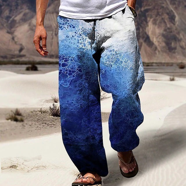 👖✨【10 culori🌈】【S–6XL】Pantaloni subțiri bărbătești din bumbac și in – stil boem, largi, comozi și lejeri 😍🌿