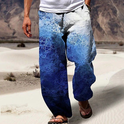 👖✨【10 culori🌈】【S–6XL】Pantaloni subțiri bărbătești din bumbac și in – stil boem, largi, comozi și lejeri 😍🌿