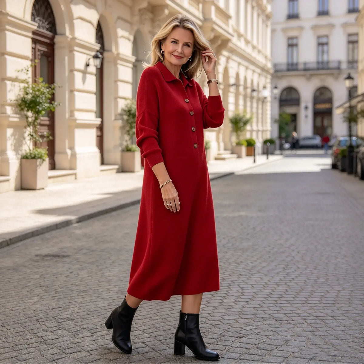 🔥【S-3XL】👗 2026 Nowa modna dzianinowa sukienka