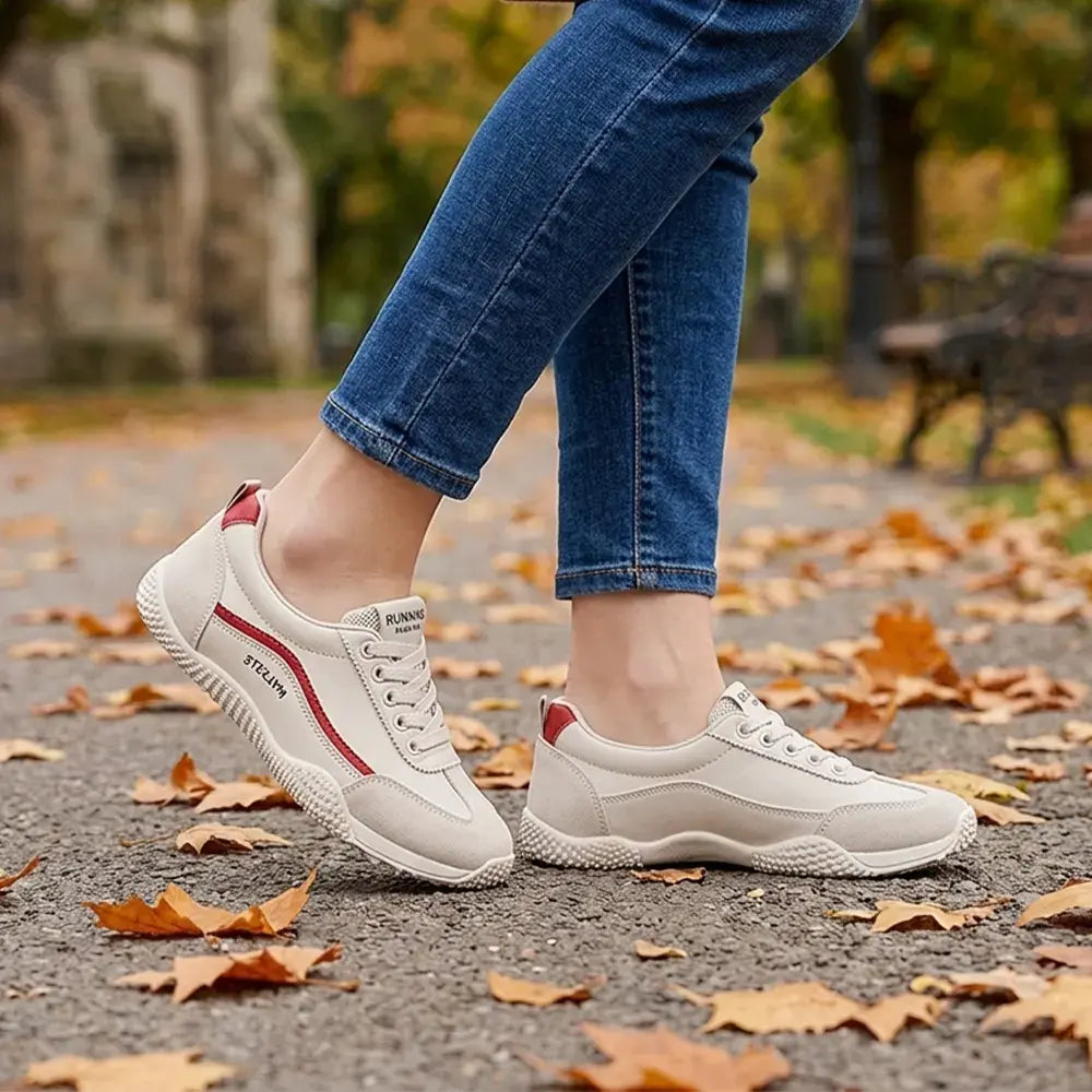 【35-40】👟Damskie buty sportowe w stylu niemieckim z okrągłymi noskami – lekkie, przewiewne, płaskie, codzienne buty – klasyczny biały design