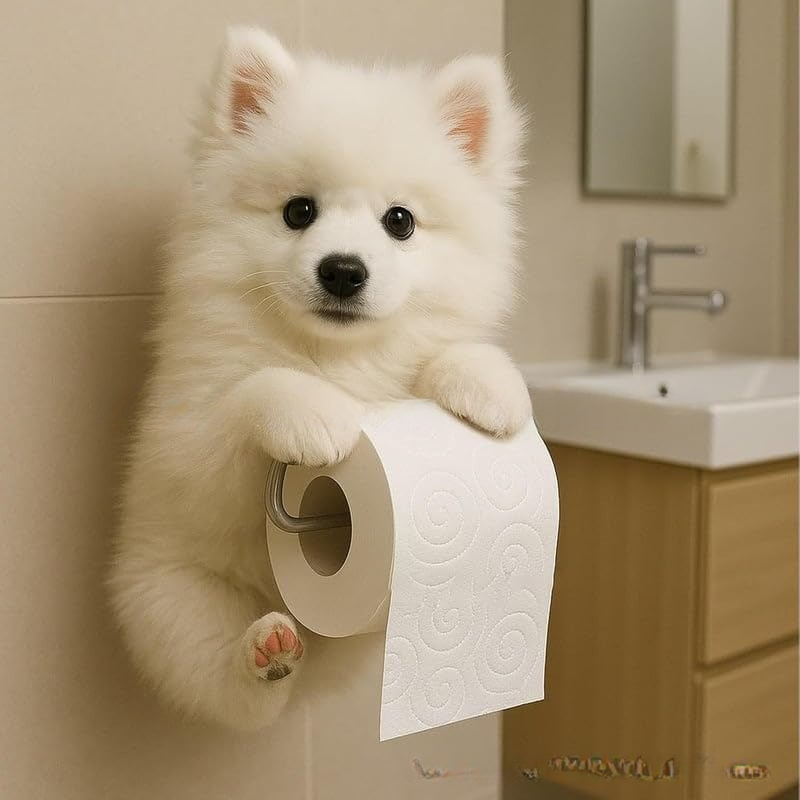 🐕 Uroczy uchwyt na papier toaletowy z motywem szczeniaka