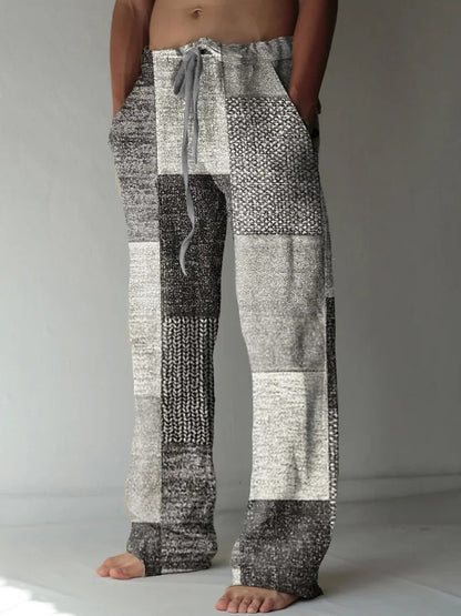 👖✨【10 culori🌈】【S–6XL】Pantaloni subțiri bărbătești din bumbac și in – stil boem, largi, comozi și lejeri 😍🌿