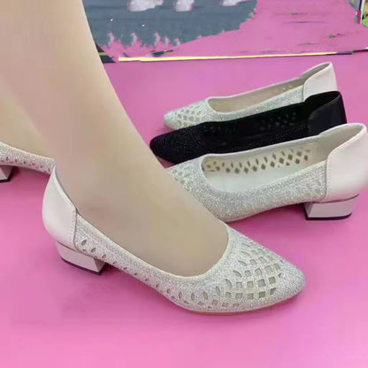 🔥👡【35-41】💎Sandale damă Hot 2025 – Plasă strălucitoare & respirabilă, design gol sexy✨🌸