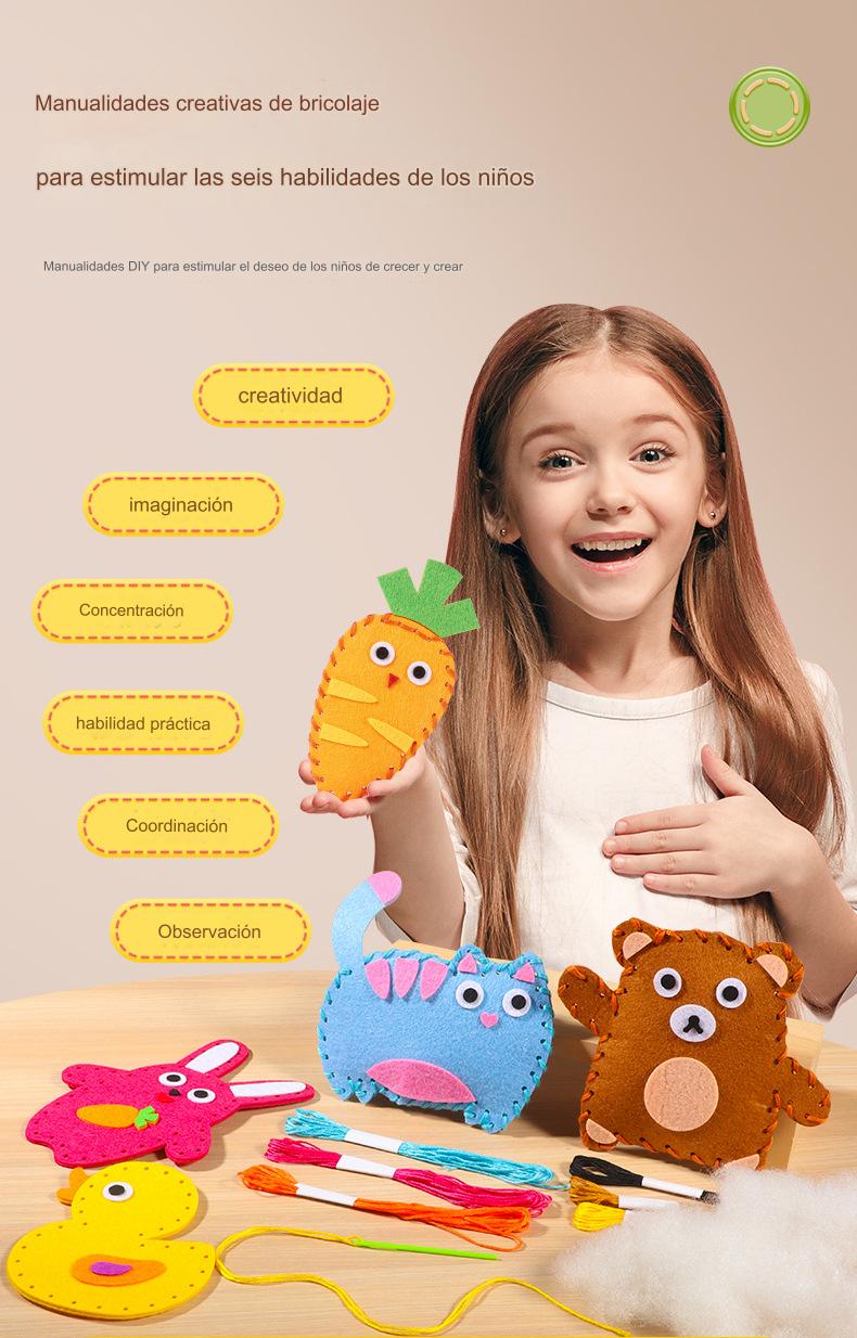 🧵Kit creativo de costura DIY infantil – 👩‍👧🎁Aprender jugando, calma y felicidad asegurada