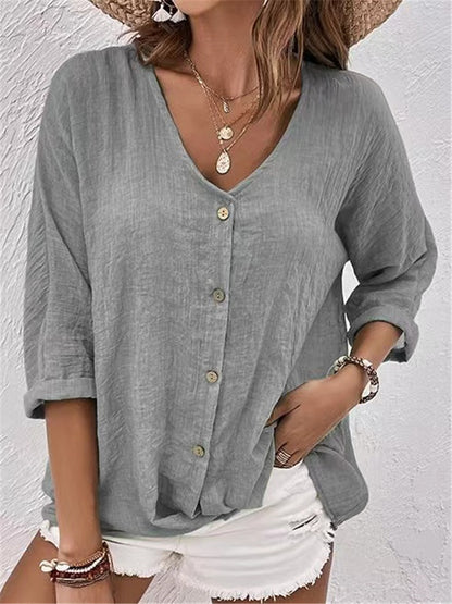 👚👚【S-3XL】Nova ležerna košulja s V-izrezom iz 2025