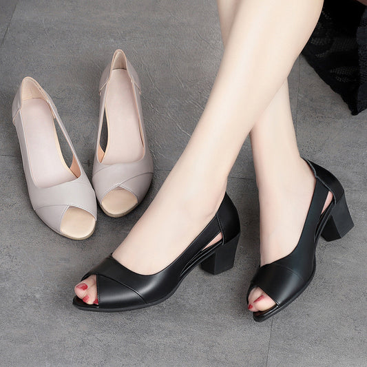 🔥👡【50% SLEVA】【35–40】2025 Nové kožené sandály s měkkou podrážkou – protiskluzové, pohodlné a stylové ✨