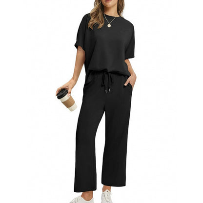✨【S-4XL】 Modny komplet damski – elegancki top i dopasowane spodnie