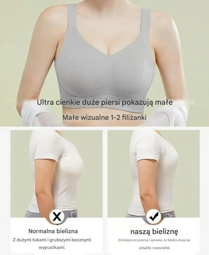 😍 Biustonosz bezszwowy 4 szt. – modelujący, dla kobiet 40–95 kg