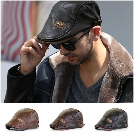 🔥【Αγοράστε 1 Πάρτε 1🧢】Δερμάτινος μπερές υψηλής ποιότητας σε vintage στυλ