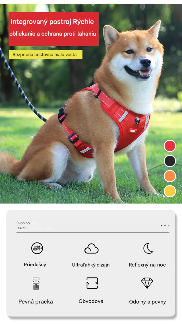 🐶 【5–30 kg】Postroj proti ťahaniu – 🎁 Ideálny darček pre každého milovníka psov