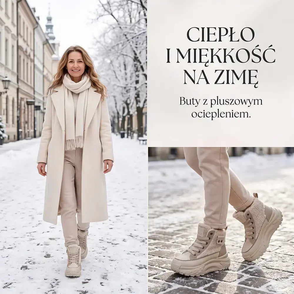 🔥【35-40】Nowe damskie buty zimowe 2026 – ocieplane, grube, krótkie botki, śniegowce, ciepłe, na wysokiej cholewce, typu dad shoes