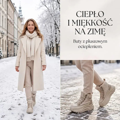 🔥【35-40】Nowe damskie buty zimowe 2026 – ocieplane, grube, krótkie botki, śniegowce, ciepłe, na wysokiej cholewce, typu dad shoes