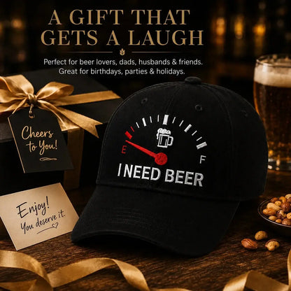 🔥 OSTATNI DZIEŃ - 50% ZNIŻKI – 🍺 POTRZEBUJĘ PIWA” – Unisex pamiątkowa czapka 🧢