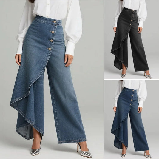 🥇🥇 Jeansy damskie S–3XL – wysoki stan, szerokie nogawki, wygodne i stylowe