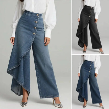 🥇 Damskie jeansy z wysokim stanem – luźny krój, wygoda i modny styl na jesień