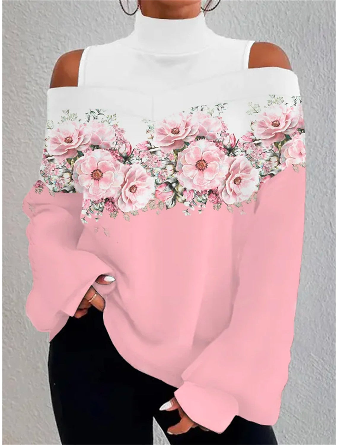 🌸【S-3XL】Nový dámský pulovr s dlouhým rukávem a podzimním/zimním potiskem
