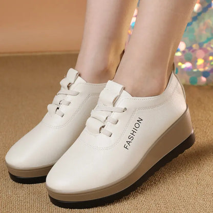 ✨【35-42】Damskie skórzane buty z grubą podeszwą, nowy jesienny trend w modzie
