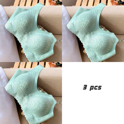 💖👙【3 ks】✨Pohodlná čipkovaná podprsenka pre plnšie veľkosti – ľahká, priedušná, elegantne zakrýva, kvalitný materiál