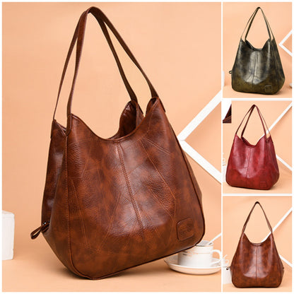 💖👜💖 【50% reducere🔥】Geantă de umăr din piele moale, nou stil, capacitate mare