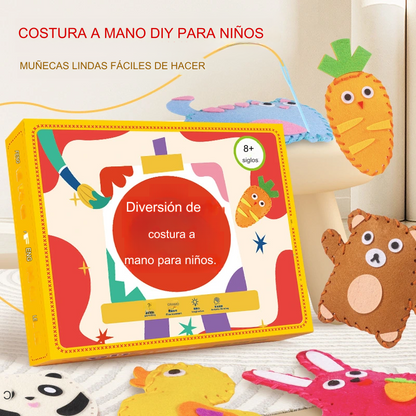 🧵Kit creativo de costura DIY infantil – 👩‍👧🎁Aprender jugando, calma y felicidad asegurada